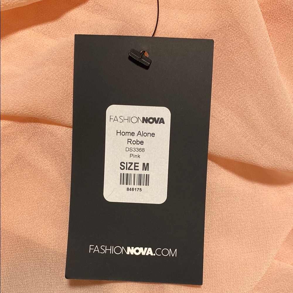 Fluffy Pink Trim Robe NWT - Picture 3 of 3